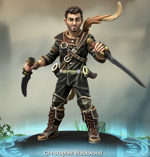 Hero Forge Model of Christopher Blackwood (1702 DR)
